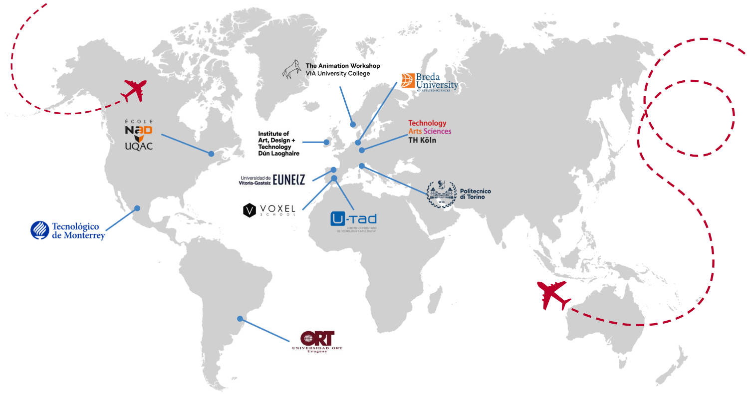 Map of International Partners_Cnam-Enjmin
